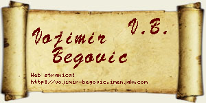 Vojimir Begović vizit kartica